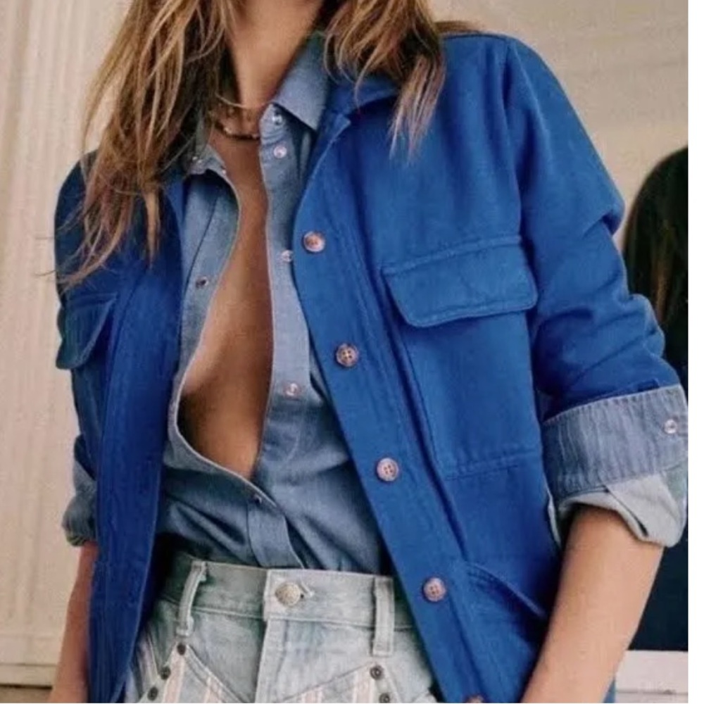 Sezane Blue Jean Jacket